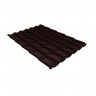 Металлочерепица классик PurLite Matt RAL 8017 шоколад 0,5