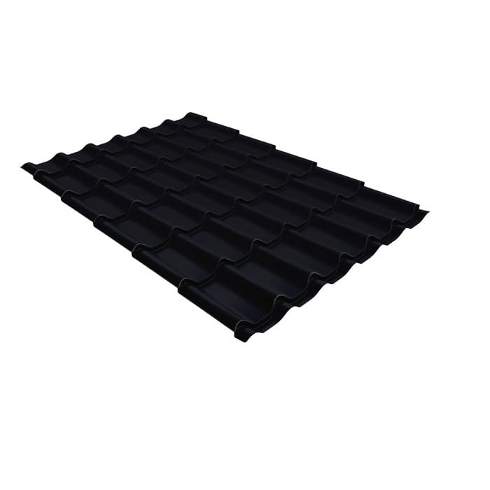 Металлочерепица классик Satin Matt RAL 9005 черный 0,5
