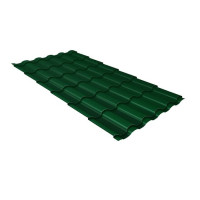 Металлочерепица кредо Drap RAL 6005 зеленый мох 0,45